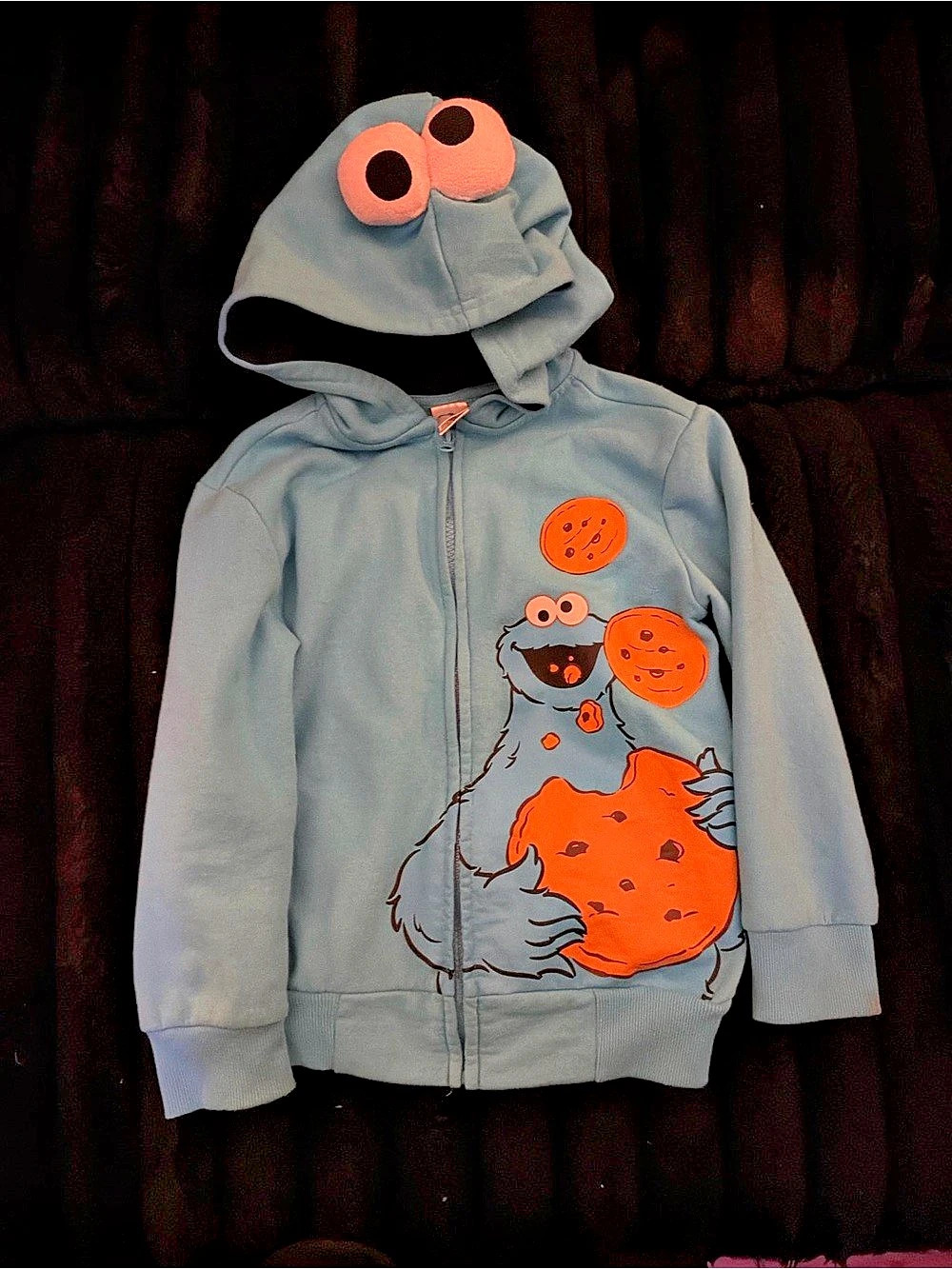 Sesame Street Cookie Monster Zip-Up Hoodie 4/5
